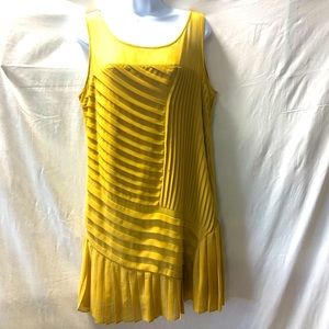 Lauren Conrad Chartreuse Abstract Layer Dress RN 73277